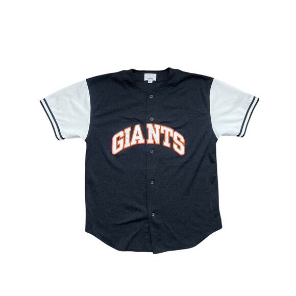 San Fransisco Giants Jersey Men's Black Vintage Starter Button Up Sz XL - Picture 1 of 11